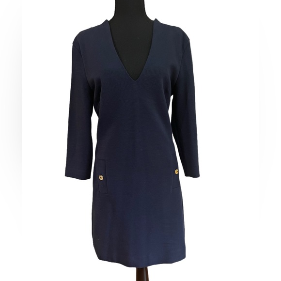 Lilly Pulitzer Structured Mid Sleeved Dress - Sz M - EUC - Picture 1 of 2